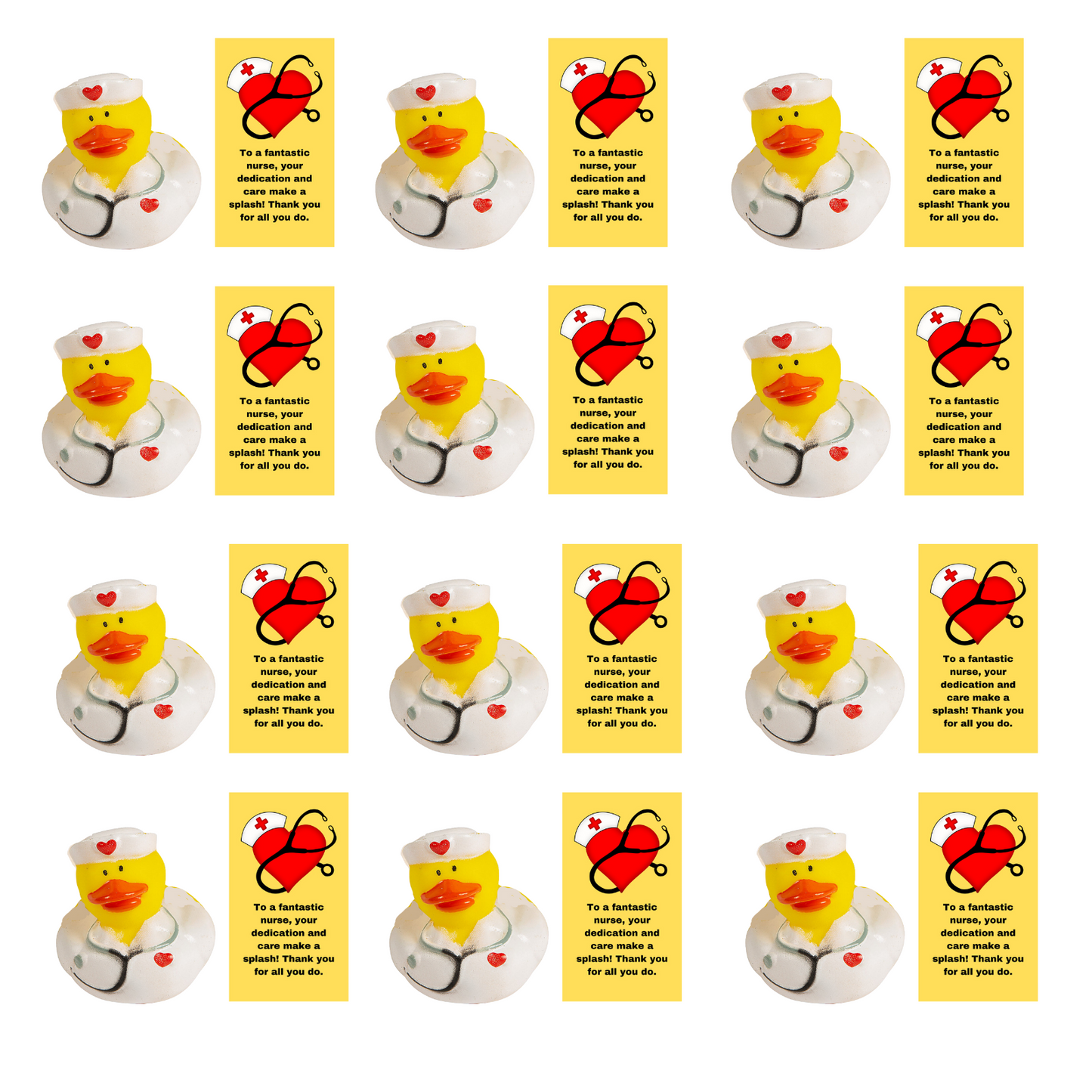 12 Nurse Rubber Ducks – Fun Gifts for Nurses, Doctors, Dentists