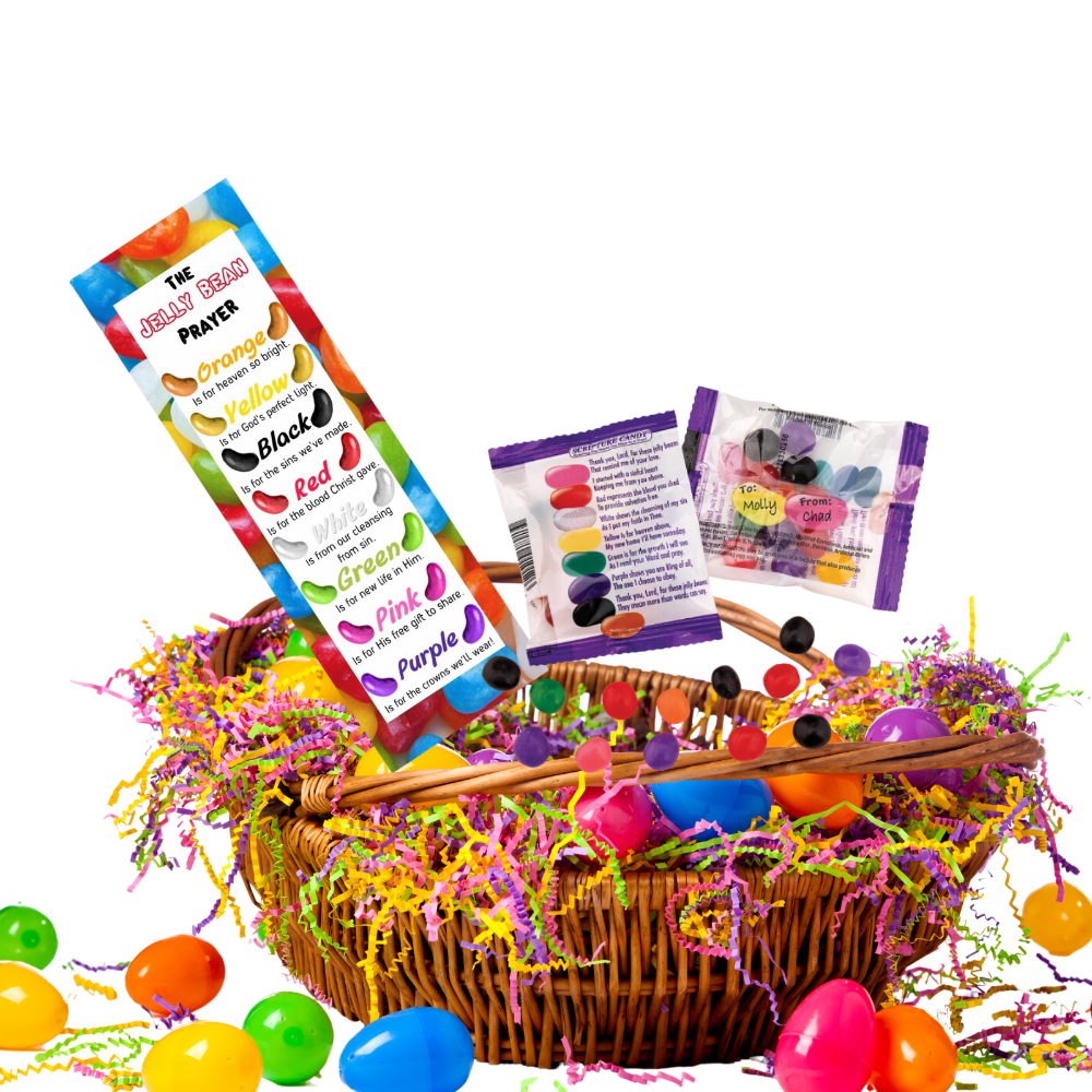 Jelly Bean Prayer Easter Favors – 15 Sets Bookmarks with Meaning of Jellybean Candy