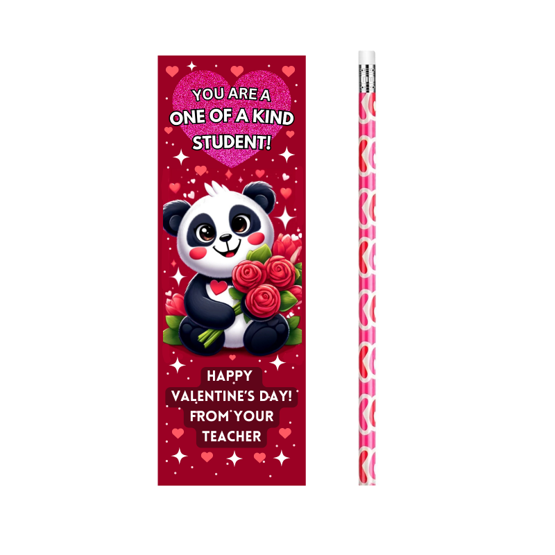 24 Pack Class Valentines for Classroom You are One of A Kind Valentines for Students from Teacher Panda Bear