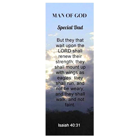 50 Count Happy Father's Day Man of God Special Dad Bookmarks - Bulk Fathers Day Gifts For Church