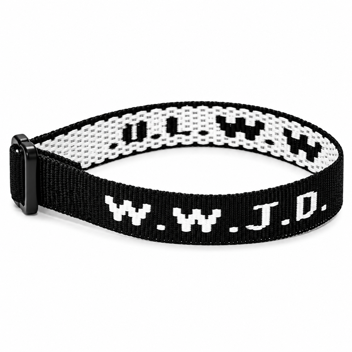 Black WWJD Woven Bracelet – What Would Jesus Do Christian Wristband
