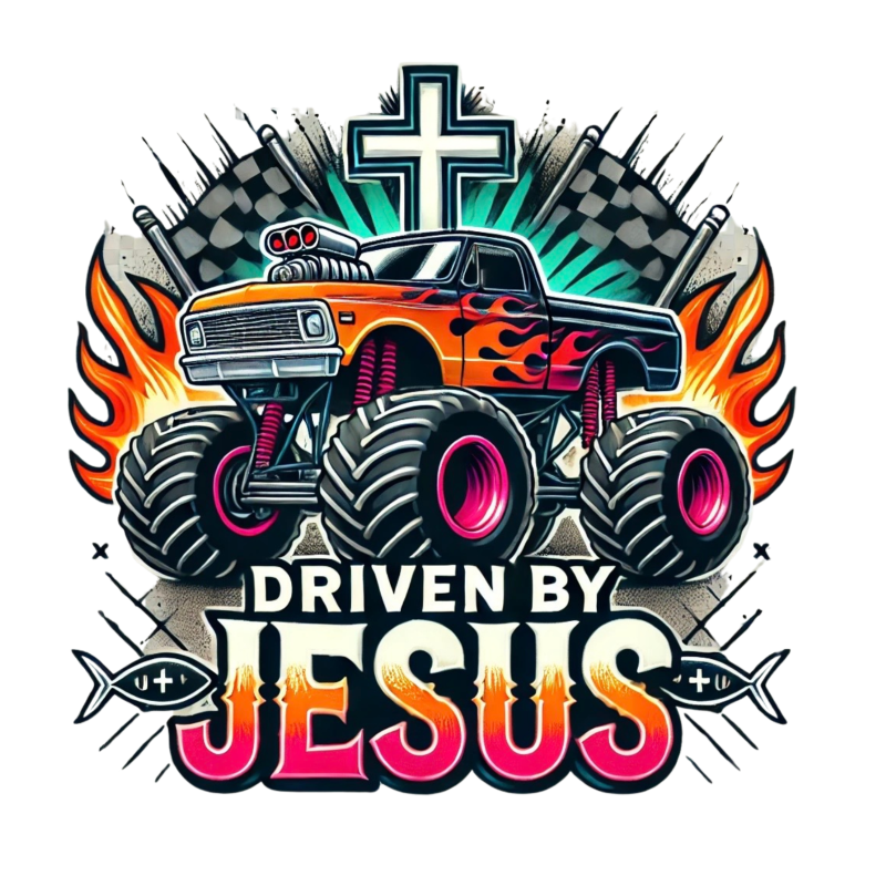 Christian Themed Monster Truck Temporary Tattoos, Bulk 50 Count