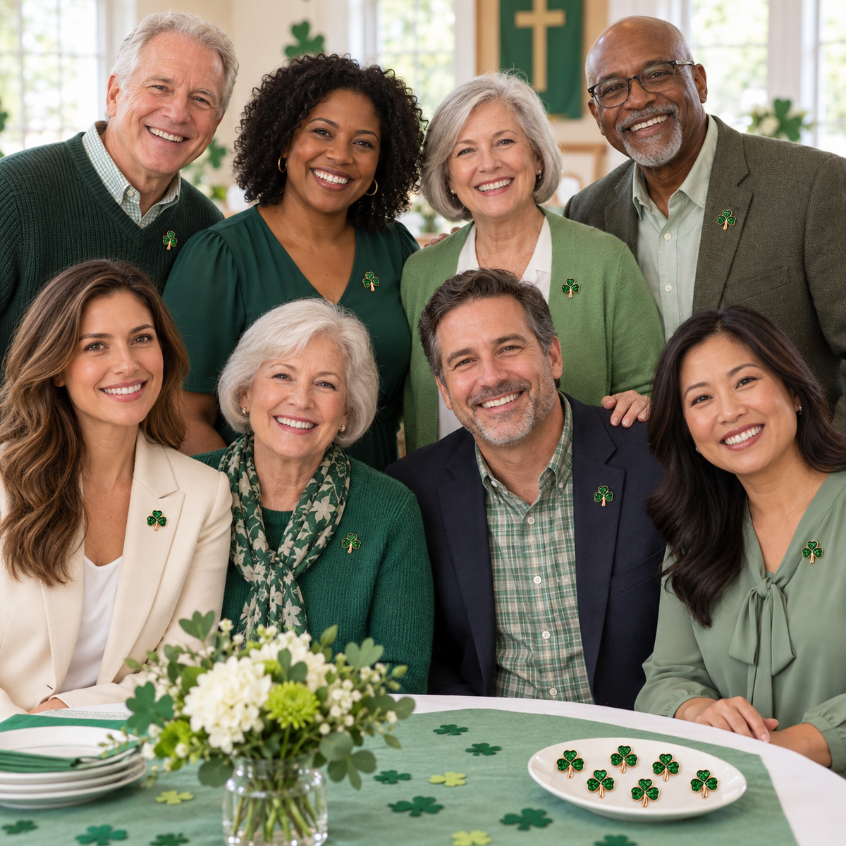 bulk shamrock lapel pins church group st patricks day 72 pack bulk for non-profits