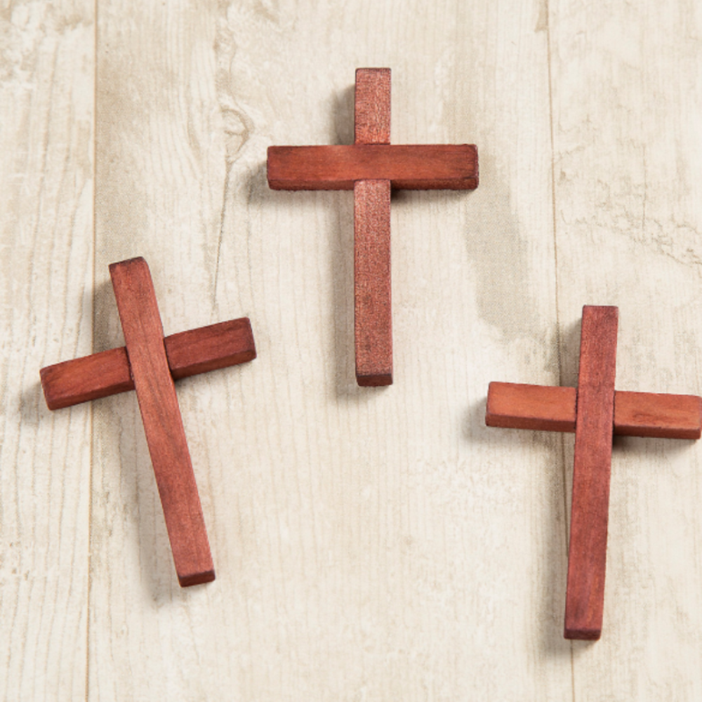 3" mini wooden crosses bulk