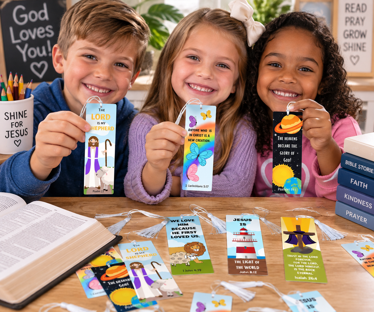 72 Christian Bible Verse Bookmark Assortment For Kids VBS Church