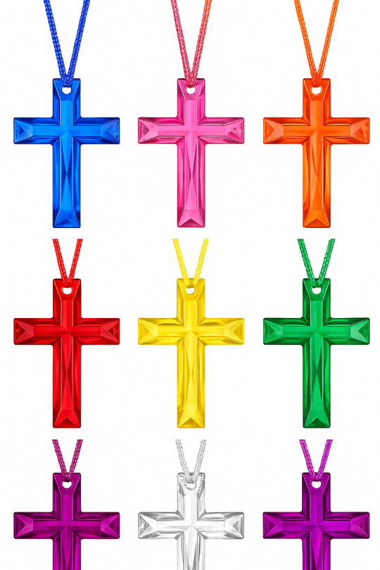 crystal cross necklaces 24 count