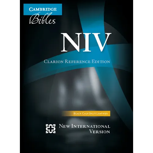 NIV Clarion Reference Bible, Black Calf Split Leather, Ni484: X