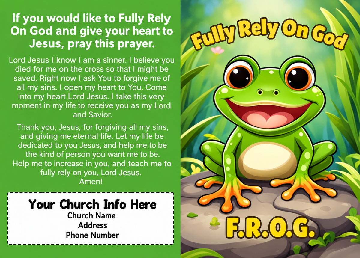 1000 customizable fully rely on God gospel tracts for churches 