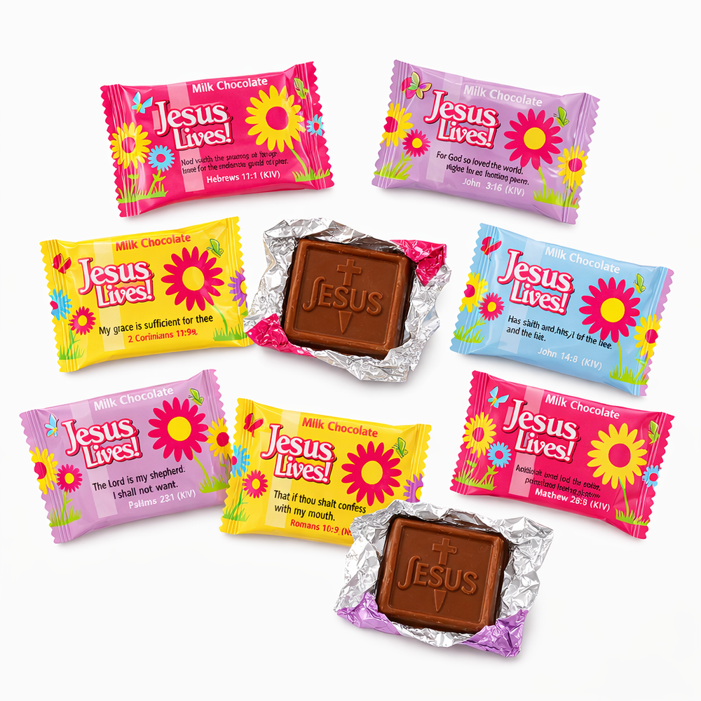 Jesus Lives – Milk Chocolate Easter Candy – Christian Resurrection Treats (20 Pieces)