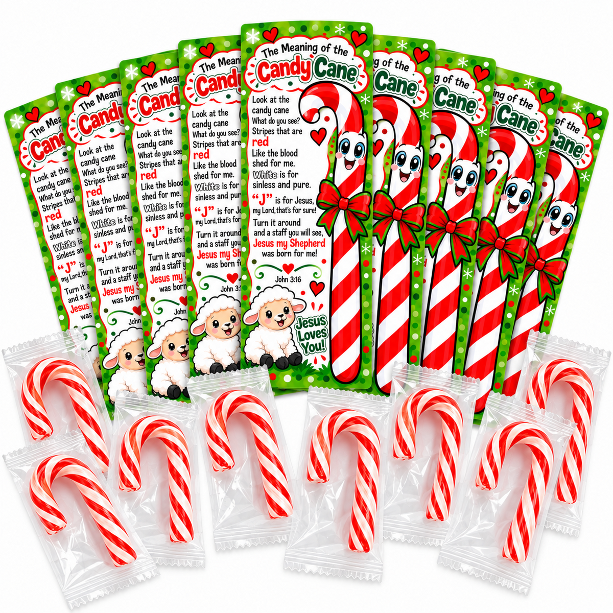 holiday candy cane legend bookmark 100 packs for kids with candy canes bulk pack for handouts