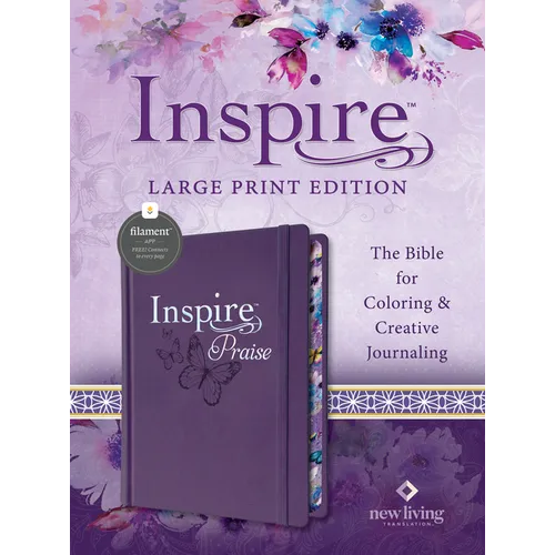 Inspire Praise Bible Large Print Nlt, Filament Enabled (Hardcover Leatherlike, Purple)
