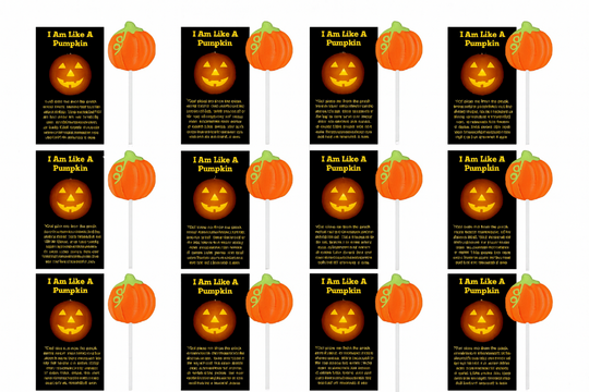 I am like a pumpkin Christian Halloween-themed bookmarks with pumpkin designs and text on a white background
