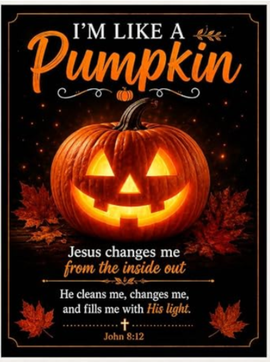 I'm Like a Pumpkin gospel tract - Jesus changes me from the inside out, John 8:12