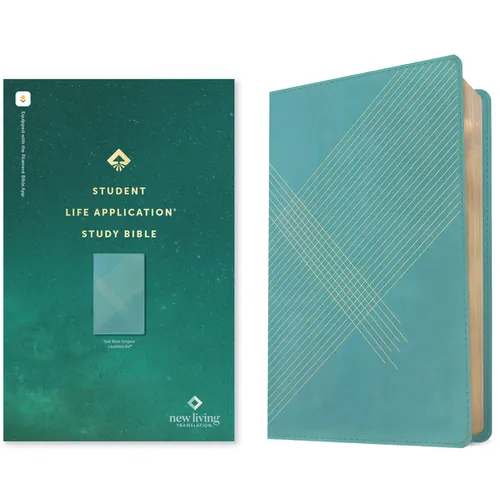 NLT Student Life Application Study Bible, Filament Enabled (Leatherlike, Teal Blue Striped, Red Letter)