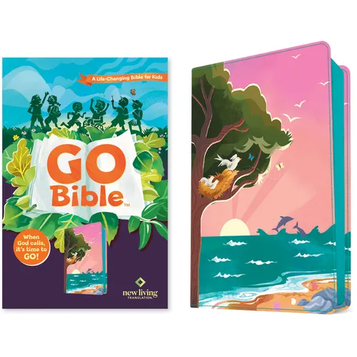 NLT Go Bible for Kids (Leatherlike, Beach Sunrise): A Life-Changing Bible for Kids
