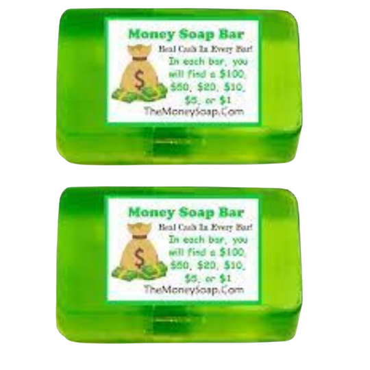 Set of 2 Money Soap Jackpot Real Cash In Every Bar