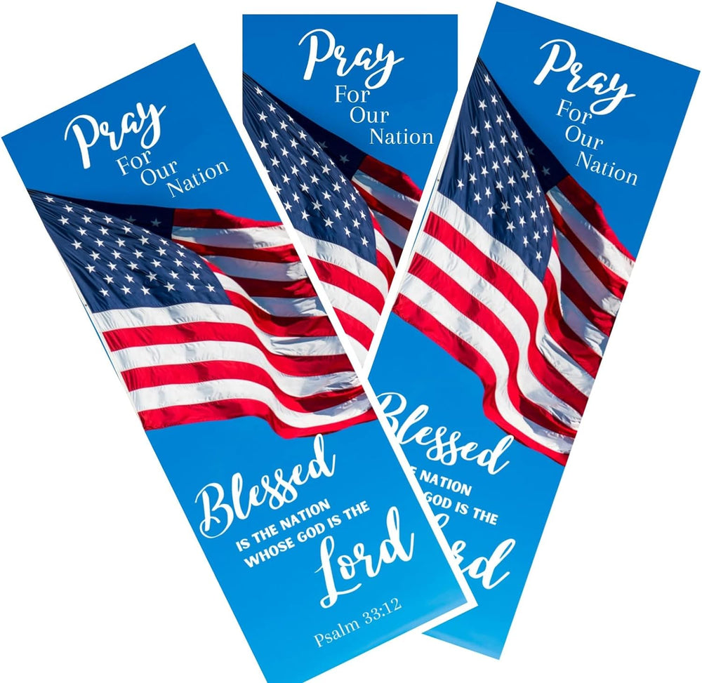 100 Count Pray for Our Nation Veterans Gifts Military Patriotic Bible Verse Bookmarks Fourth of July