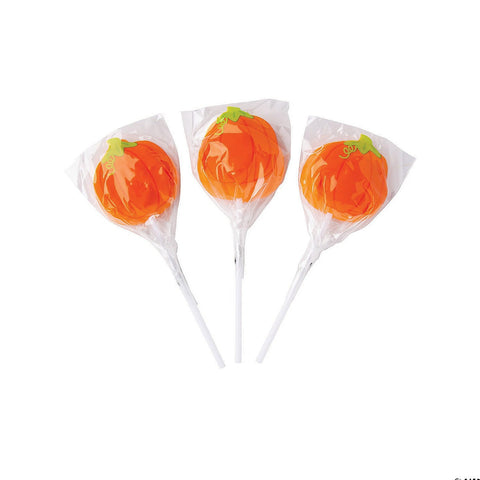 Set of 12 - Lil’ Pumpkin Party Lollipops - Halloween Party Favors
