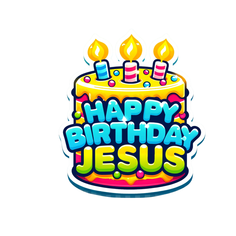 set of 50 happy birthday Jesus tattoos