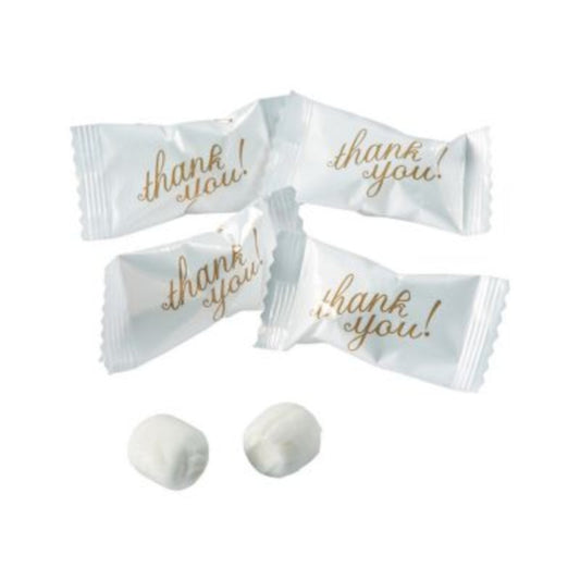 Gold Thank You Buttermints – Individually Wrapped – Elegant Party Favors – Bulk 216 Ct – Nut-Free, Gluten-Free, Kosher – 28 oz