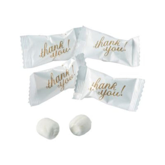 Gold Thank You Buttermints – Individually Wrapped – Elegant Party Favors – Bulk 216 Ct – Nut-Free, Gluten-Free, Kosher – 28 oz
