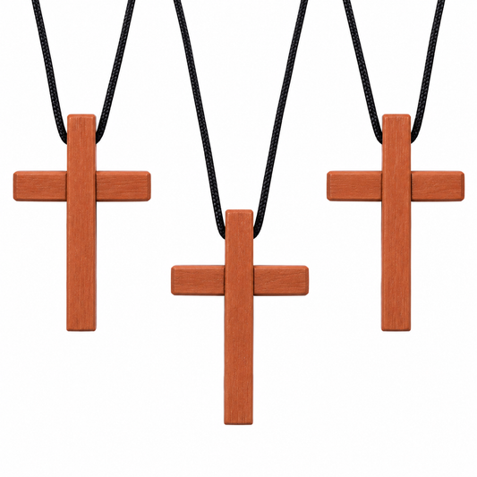 Handcrafted Wooden Cross Necklaces
