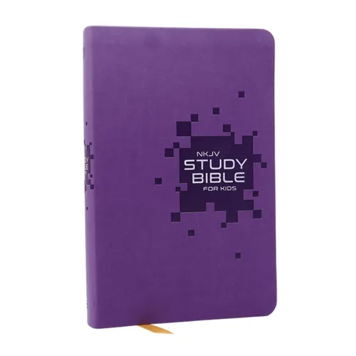 NKJV Study Bible for Kids, Purple Leathersoft: The Premier Study Bible for Children (Ages 7-12)
