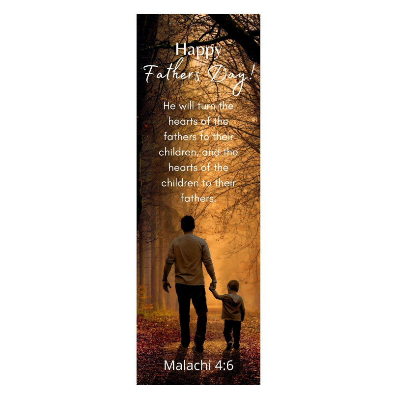 100-Pack Happy Father’s Day Bible Verse Bookmarks – Malachi 4:6 