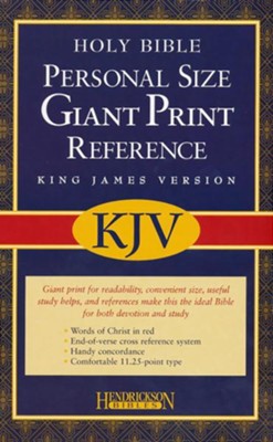 Black KJV Personal Reference Bible Giant Print Imit Leather