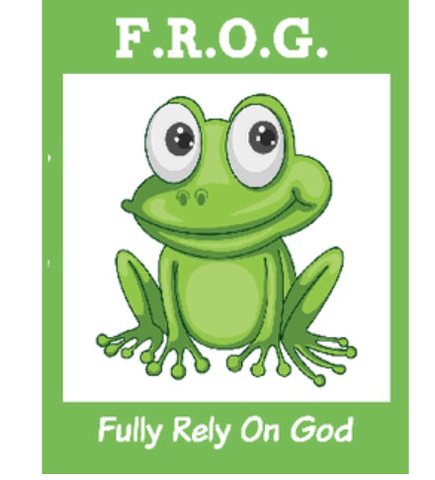 Bulk Fully Rely On God Frog Activity Bible Tracts 3" by 4" (2000 Pack )