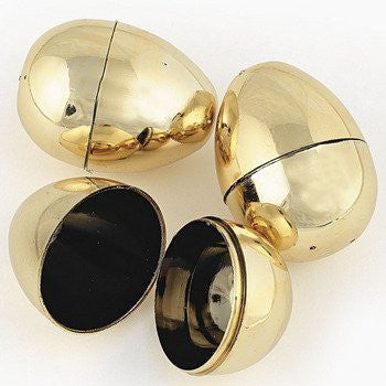 Dozen Plastic Metallic Golden Eggs