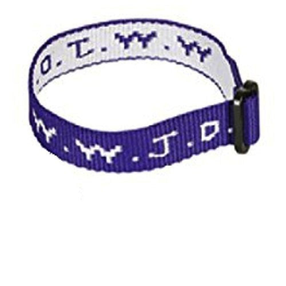 WWJD Purple Woven Bracelet Adjustable Christian Wristband for Youth & Adults