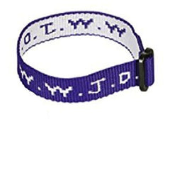 Purple Woven WWJD Cloth Bracelet