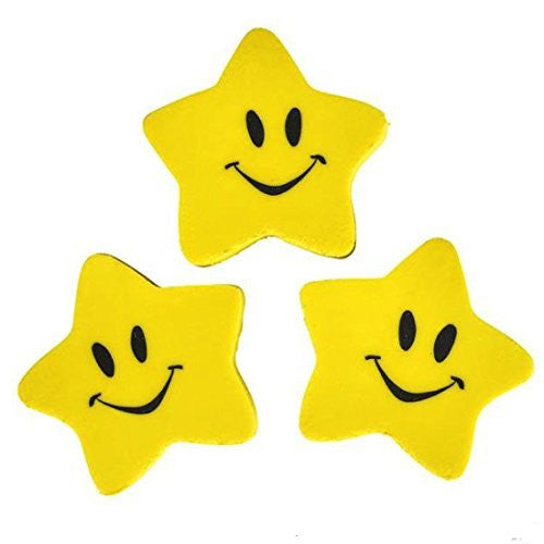 Smiley Face Star Erasers