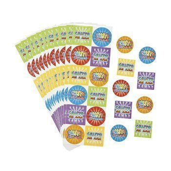 24 Count Sheets of Spanish "Jesus Loves Me" Stickers for Kids - Christian Religious Stickers in Spanish for Classroom Supplies, Rewards, and Gifts