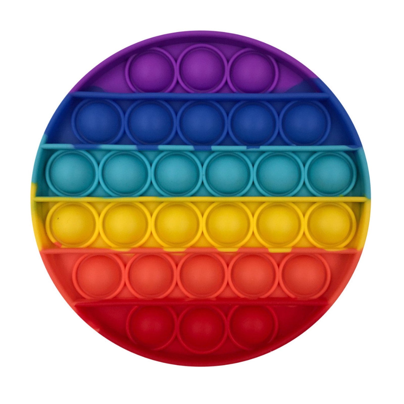 Balle Pop It Géante Anti-Stress - Jouet Sensoriel Arc-en-Ciel - Réutilisable - 4