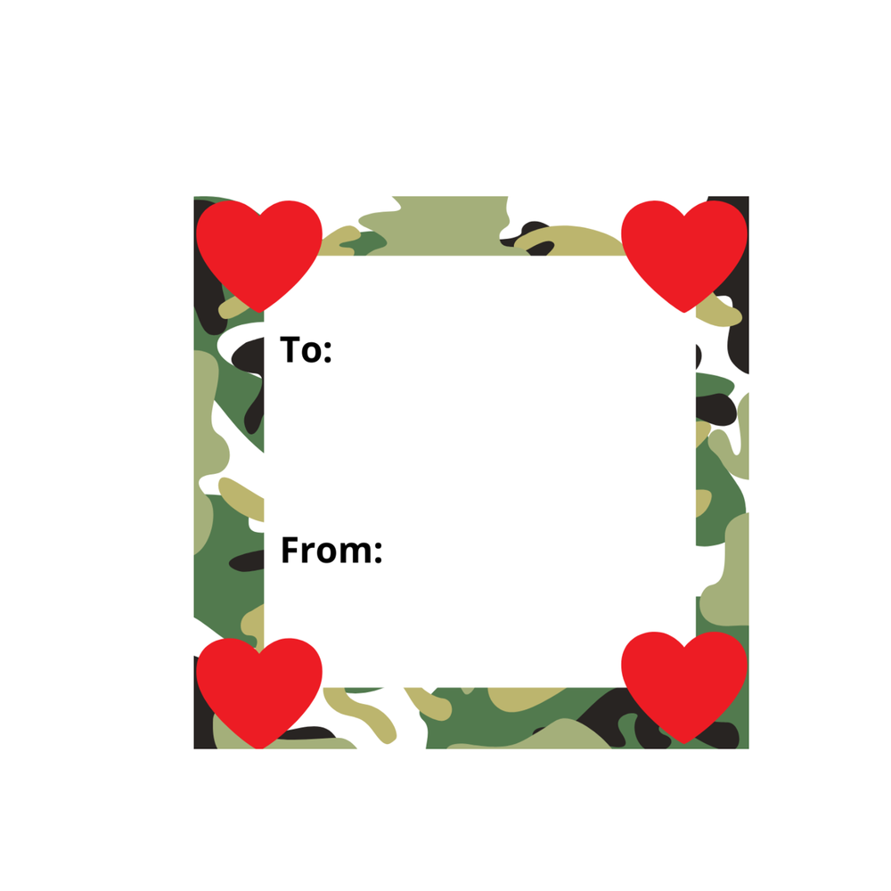 36 Pack Valentines Day Card Exchanges with Military Soldier Army Men For Classroom