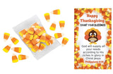 Happy Thanksgiving Count Your Blessings Candy Corn with Turkey Card (24 Sets)