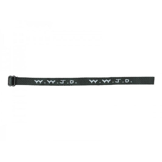 12 Hunter Green WWJD Cloth Woven Bracelets