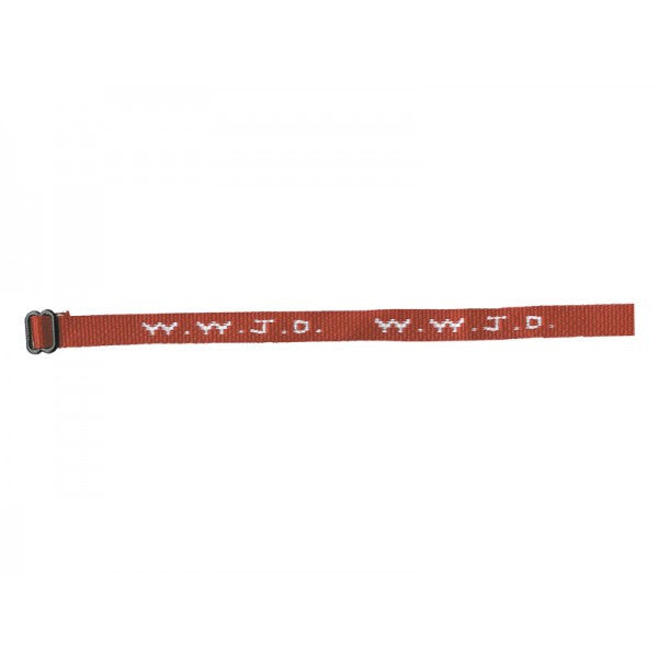 12 Red WWJD Cloth Woven Bracelets