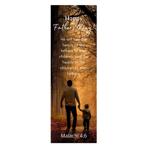 100 Happy Father's Day Bible Verse Bookmarks Religious Christian Dads Malachi 4:6 for Churches Made in USA Bulk