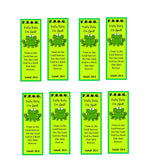 50 Bright Green Fully Rely On God Frog F.R.O.G. Bible Verse Christian Bookmarks for Kids