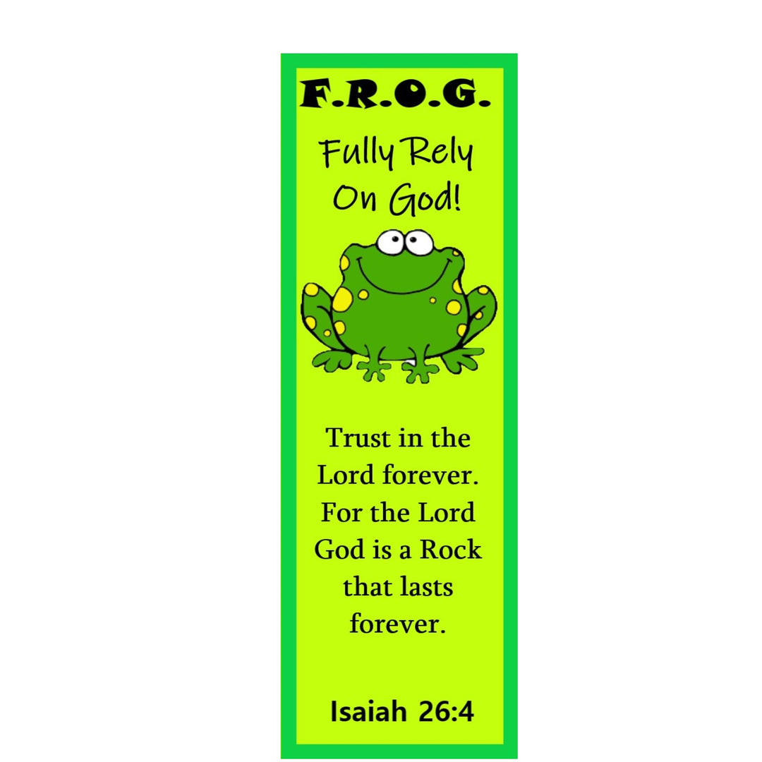 10 Fully Rely On God Bracelets With Frog Bookmarks