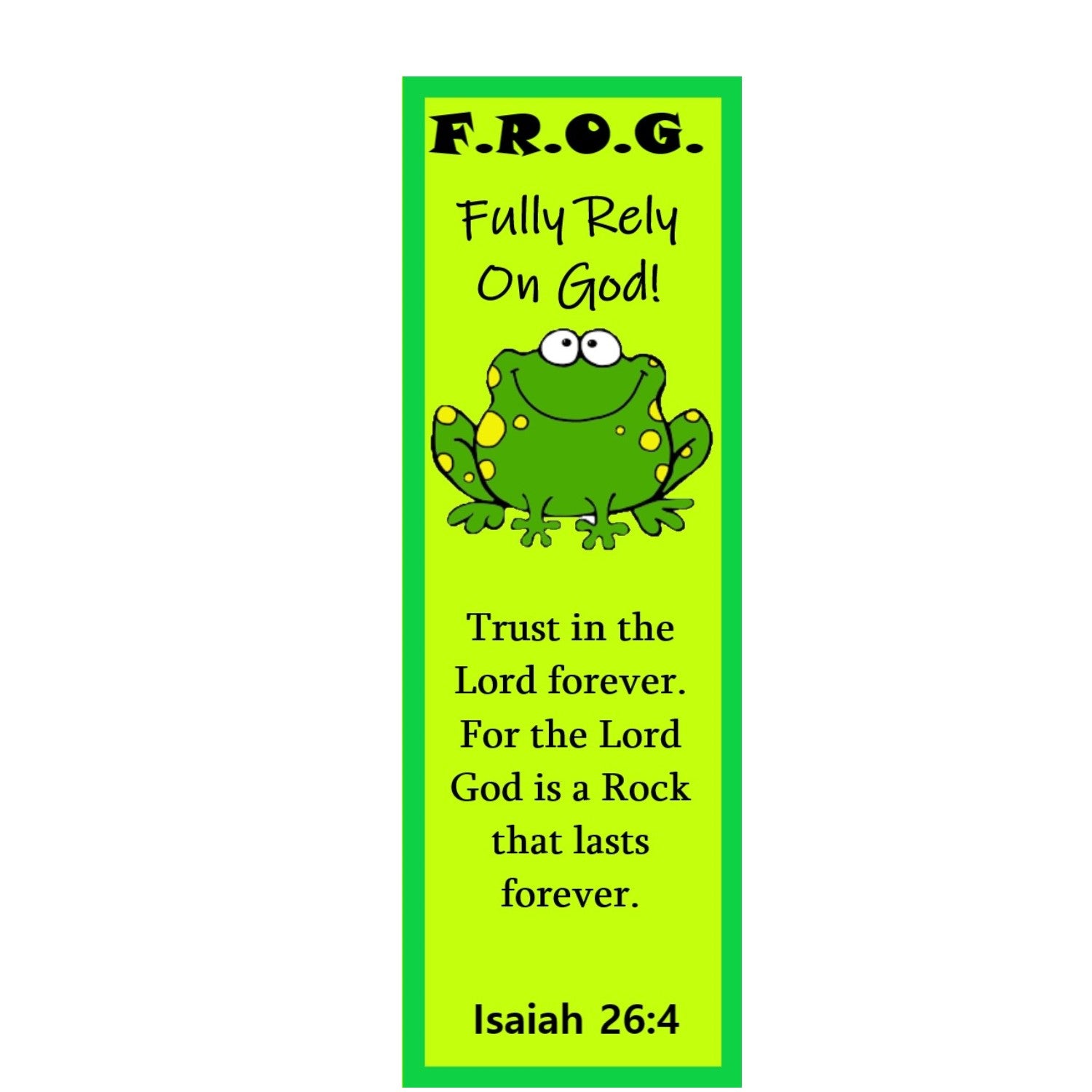 Fully Rely on God Frog Glow in The Dark Silicone Bracelets Embossed Bulk Pack 25 Count