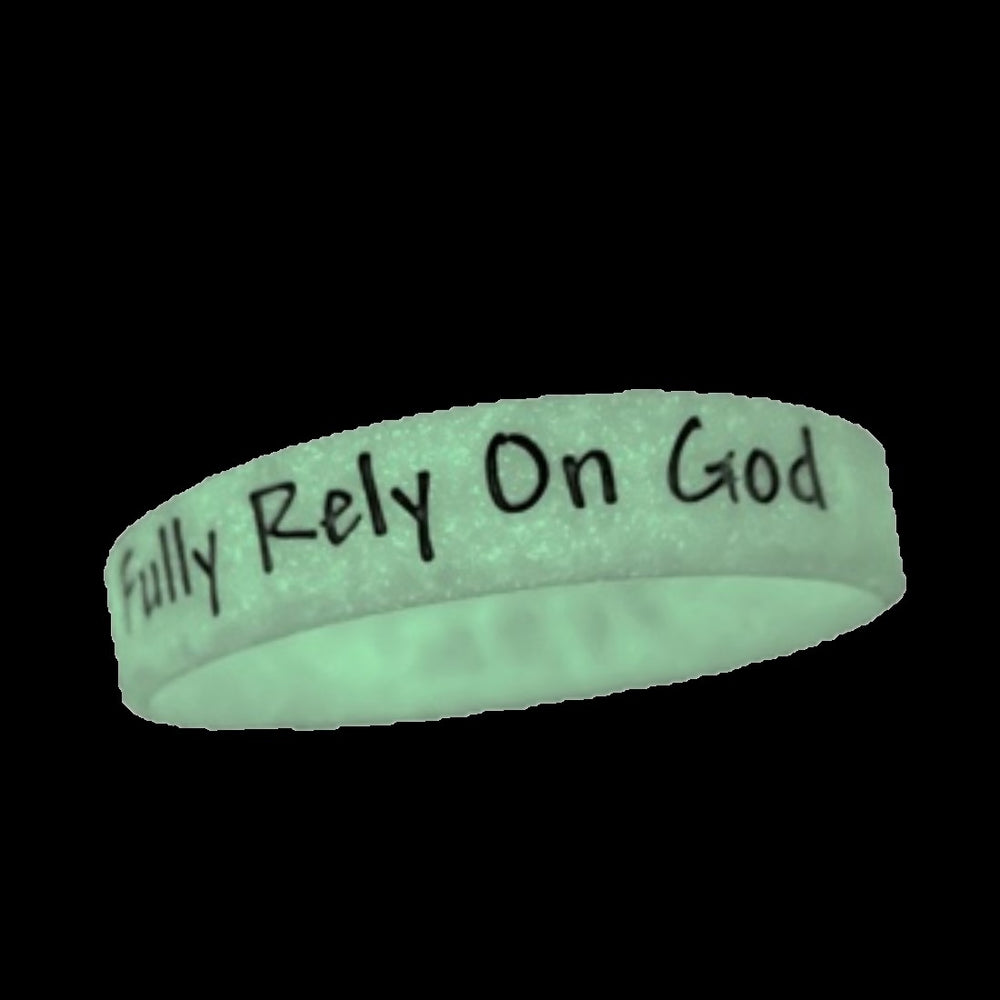 Glow-in-the-Dark F.R.O.G. Fully Rely On God Silicone Wristbands – 10 Pack