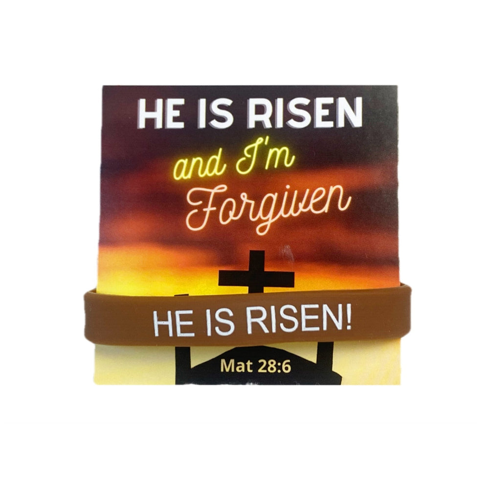 He Lives Easter Bracelets with Cards – 100 Youth Christian Gifts & Church Favors