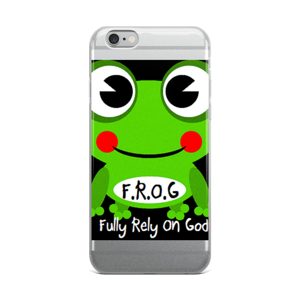 Fully Rely On God Frog F.R.O.G. iPhone Case