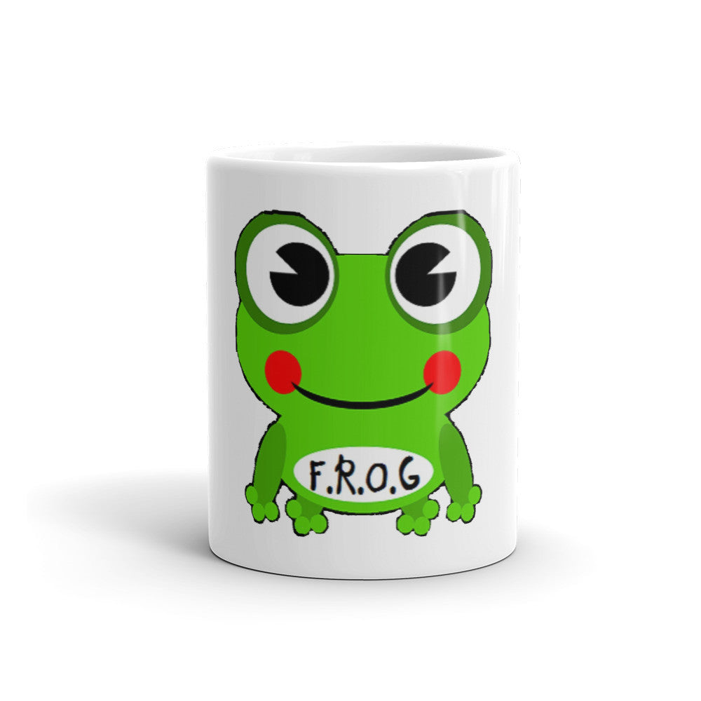 Fully Rely On God Cartoon Frog Mug
