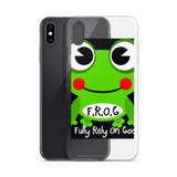 Fully Rely On God Frog F.R.O.G. iPhone Case