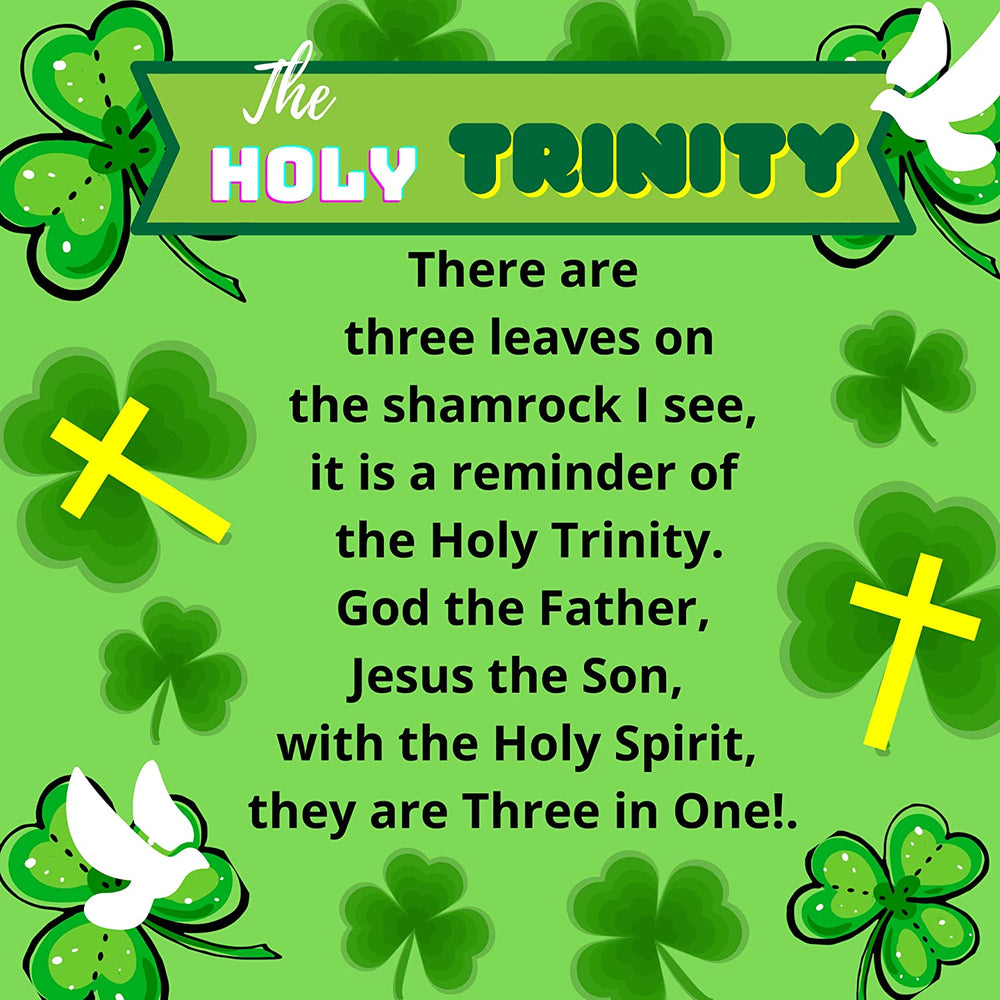 The Holy Trinity Religious Shamrock St. Patrick’s Day Bracelets with Cards 